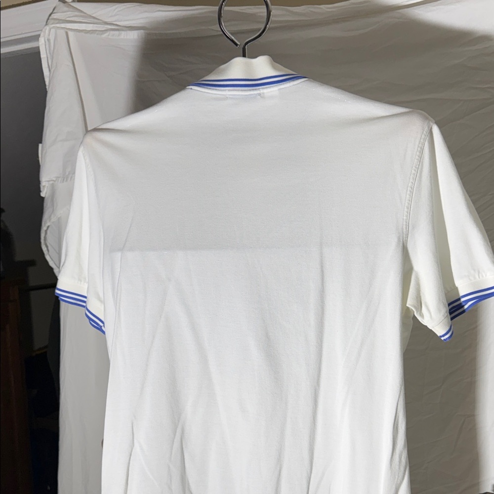 Southern Tide White Polo with Blue Stripe Trim - Picture 8 of 8